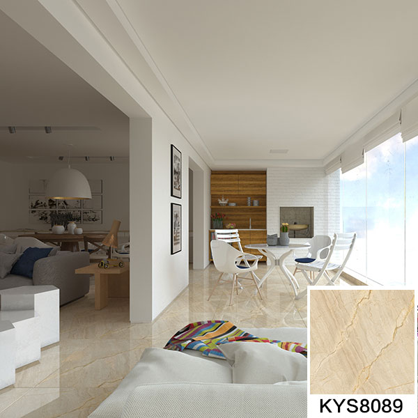 南宫娱乐大理石瓷砖土耳其浅灰白KYS8089瓷砖客厅效果图