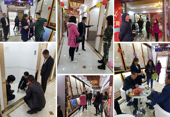 甘肃会宁南宫娱乐瓷砖品牌专卖店历经几个月的华美蜕变，，，，艳服开业！